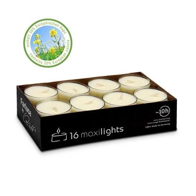 Tealights Maxilights casquillo transparente 56 mm