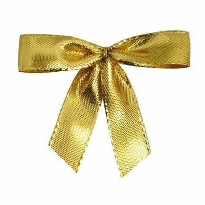 Bow with clip Ø7cm 15mm gold