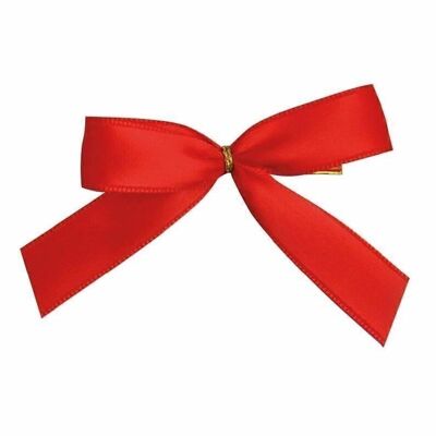 Bow with clip Ø7cm 15mm red
