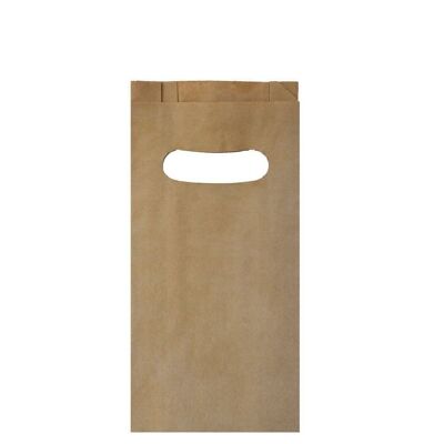 Bolsa de papel con agujero de agarre 18x6x36cm