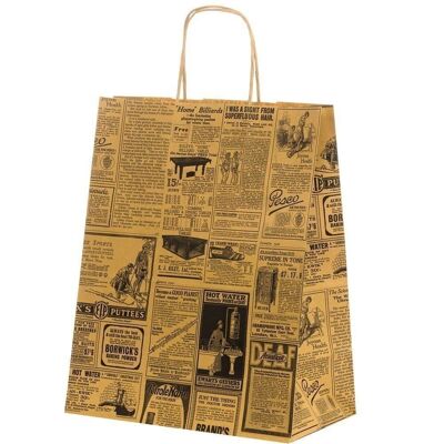 Paper carrier bags "Times" 20x10x29cm