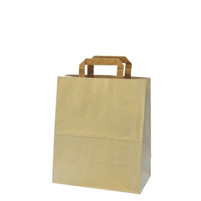 Grass paper carrier bag 22x8x30cm