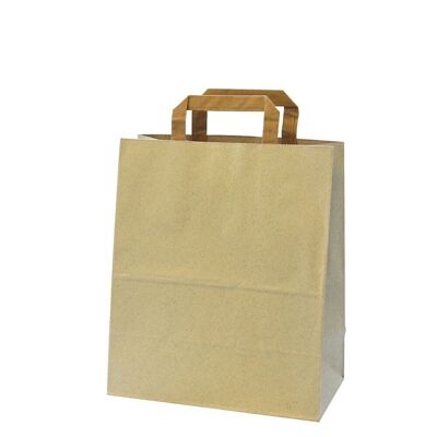 Grass paper carrier bag 22x8x36cm