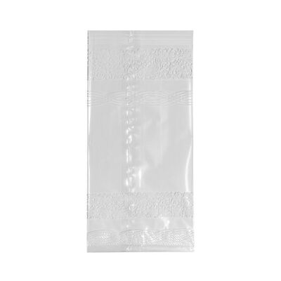 Flat bag PP film 10x21cm lace motif