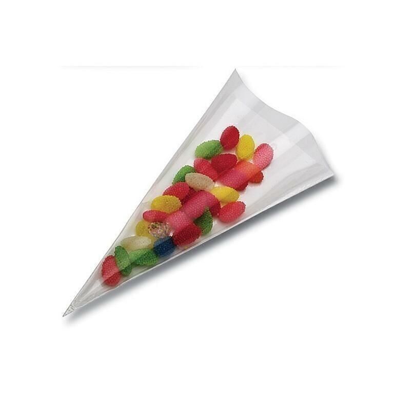 Borsa a punta trasparente 18x31cm trasparente