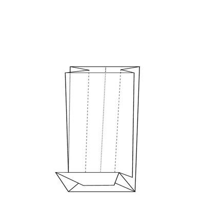 Block bottom bag 10x7.5x20cm transparent