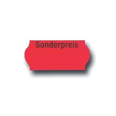 Device labels for S 26 26x12mm red