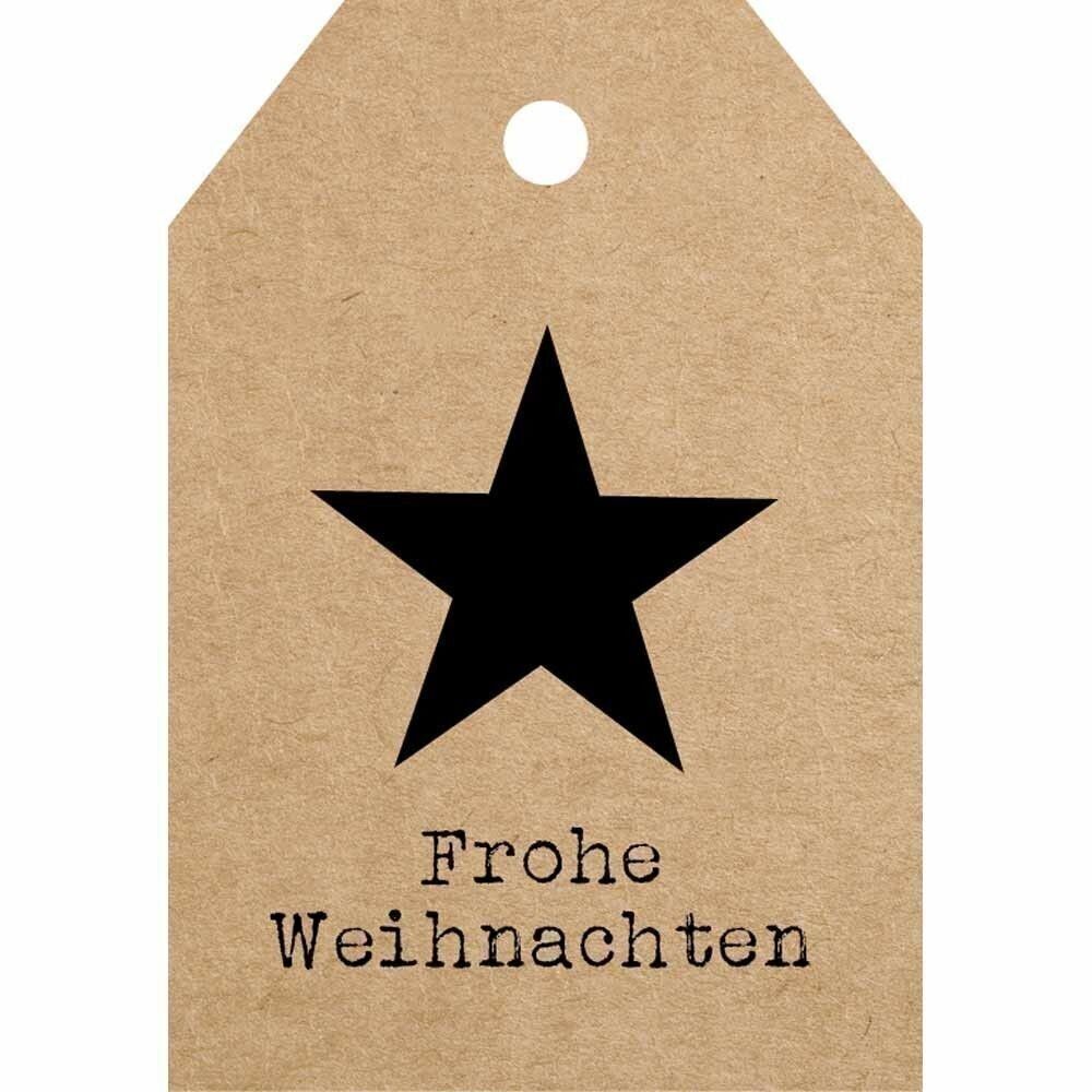 Cartellino natalizio 3,5 x 5,2 cm - Stella