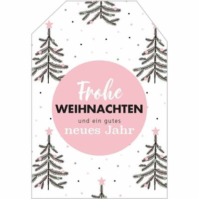 Anhängeetikett Weihnachten 3,5 x 5,2 cm - Frohe Weihanchten