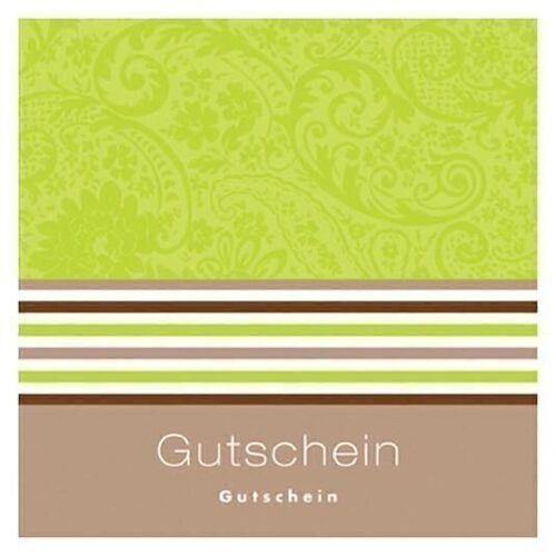 Gutschein-Klappkarte hellgrün/beige