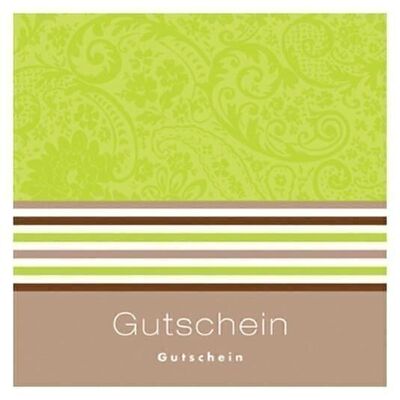 Gutschein-Klappkarte hellgrün/beige