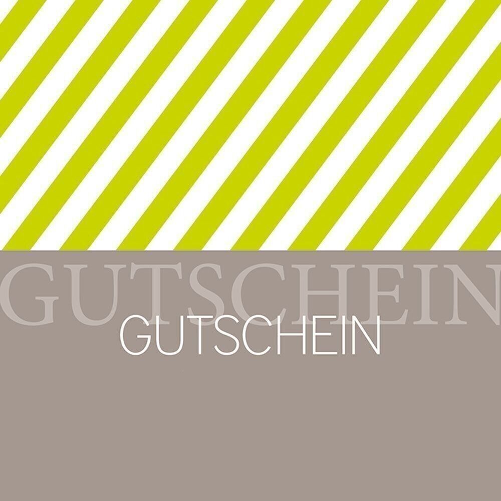 Gutschein-Klappkarte Stripes kiwi