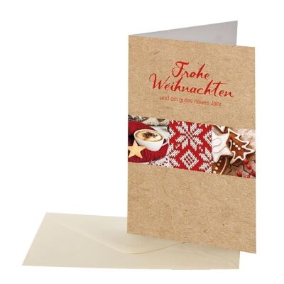 Christmas Card Brown/Red Country House