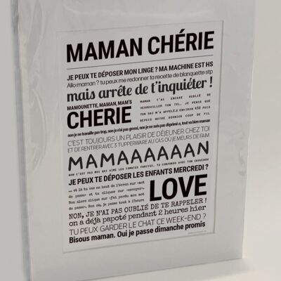 Cartel "Querida mamá"