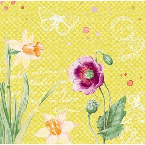 DUNI Dunisoft Serviette 40x40 cm 1/4F. Spring Lilies