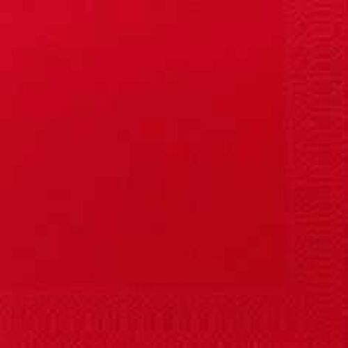 DUNI Dunisoft Serviette 20x20 cm 1/4F. Rot