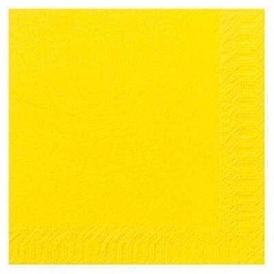 DUNI tissue napkin 40x40 cm 1/4F.yellow