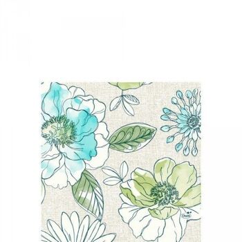 Serviette en tissu DUNI 33x33 cm 1/4F. jardins