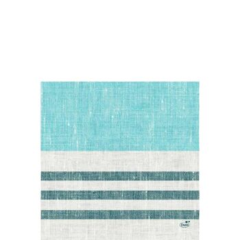 Serviette en tissu DUNI 33x33 cm 1/4F. Raya Bleu