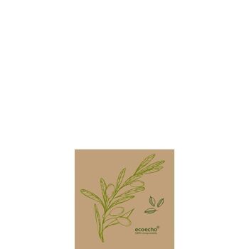 DUNI Dunisoft serviette 20x20 cm 1/4F.Veggies Marron