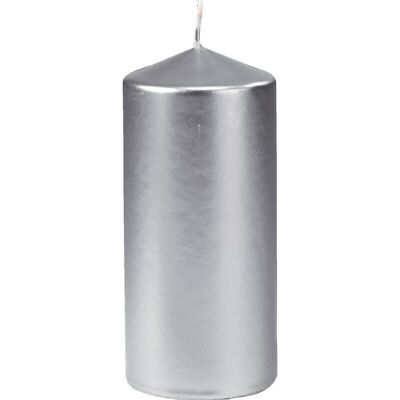 Pillar candle 150 mm Ø 60 mm silver