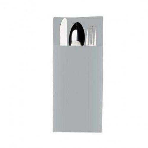 Serviettentaschen Airlaid schmal 33x40cm grau