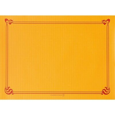 Set de table en papier uni 31x43cm Mandarine