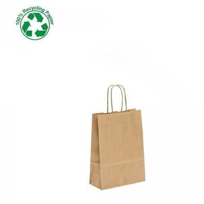 Paper carrier bags 18x08x25cm brown