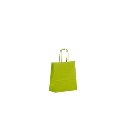 Paper carrier bags 18x08x25cm light green