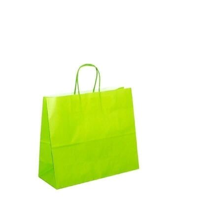 Paper carrier bags 32x13x28cm light green