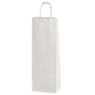 Bottle carrier bags 14x9x40cm white