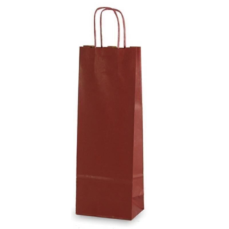 Bottle carrier bags 14x9x40cm bordeaux