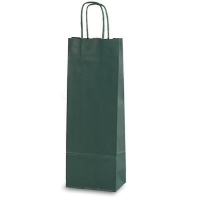 Bottle carrier bags 14x9x40cm green