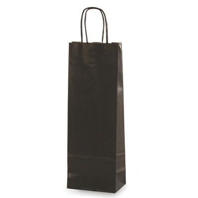 Bottle carrier bags 14x9x40cm black