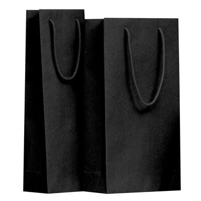 Bottle carrier bags 12x9x40+5cm black