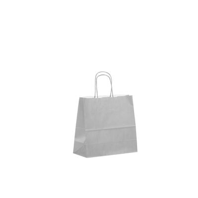 Paper carrier bags 25x11x24cm grey