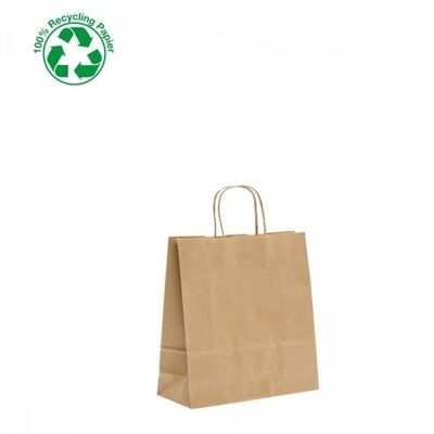 Paper carrier bags 25x11x24cm brown