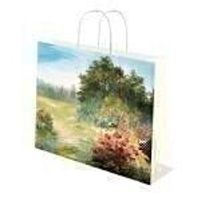 Paper carrier bags "Oil painting" 32x11x25cm