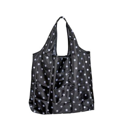 Shopping bag foldable 43x52cm "Dots black"