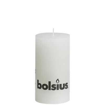 Pillar candle Rustik Shine 10cm Ø 5cm Cloudy white
