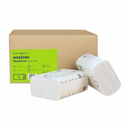 Green Hygiene toallas plegadas N-fold 2 capas blanco