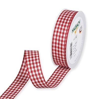 Gift ribbon country house checked 25mm/20 meters red