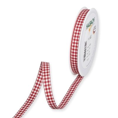 Gift ribbon country house checked 10mm/20 meters red