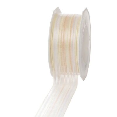 Geschenkband Malediven 40mm/20Meter creme