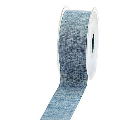 Geschenkband Leinenoptik 40mm 20Meter Jeansblau