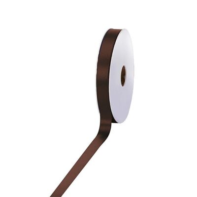 Satin ribbon 15mm 50m dark brown