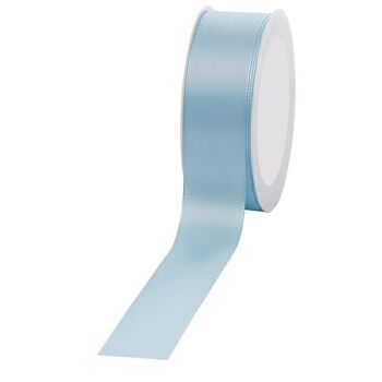 Ruban cadeau tissu 40mm / 50 mètres bleu clair