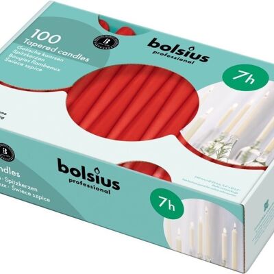 Bougeoirs Bolsius 240 x 23 mm rouge
