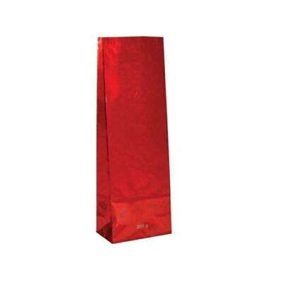 Tea block bottom bag 250gr. 8x5x24cm red