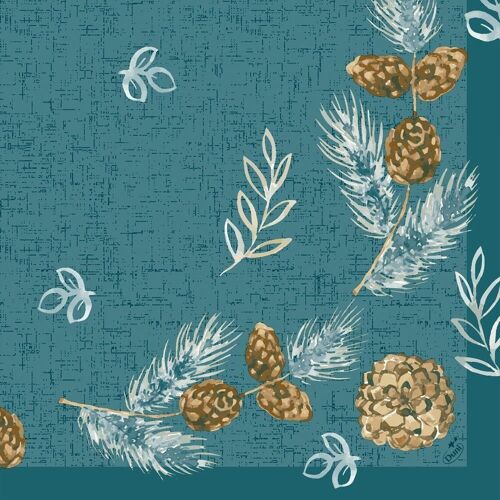 DUNI Zelltuch Serviette 40x40 cm 1/4F.Pine Cones